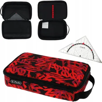 Penál Pouzdro na tužky kosmetická taštička + trojúhelník 2GO HERLITZ