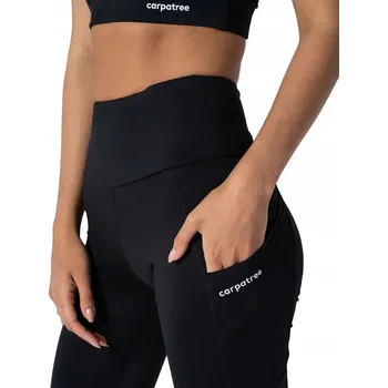 Dámské legíny Dámské zateplené legíny s vysokým pasem a kapsami Libra Carpatree XS černé