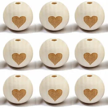Obraz Hračka pro papoušky Dřevěné kuličky SRDÍČKA DIY