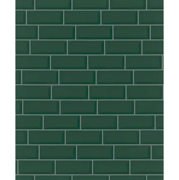 Tapeta VINYLOVÁ TAPETA DO KUCHYNĚ ZELENÁ CIHLA 3D EFEKT