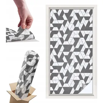 Obraz Mléčná Fólie na skleněné dveře a okna Geometrické iluze 50 x 100 cm