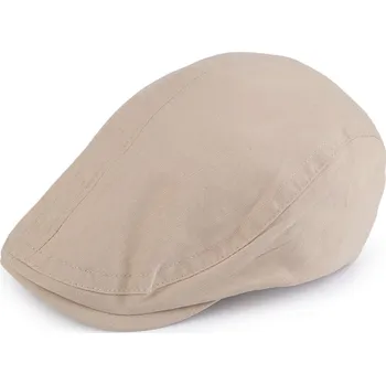 Čepice Pánská čepice bekovka bavlněná, barva 1 béžová světlá