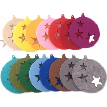 Vánoční dekorace Vánoční Koule z Filcu Na vánoční stromeček vánoční ozdoby plst 8x8 cm 10 kusů mix