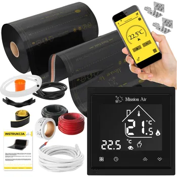 Topná rohož SADA INFRAČERVENÉHO Vyhřívací Podložka Fólie 1,5 m² 160 W