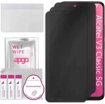 Pouzdro na mobilní telefon 3x Hybridní Sklo s Filtrem Soukromí pro Alcatel V3 Classic 5G, PRIVACY