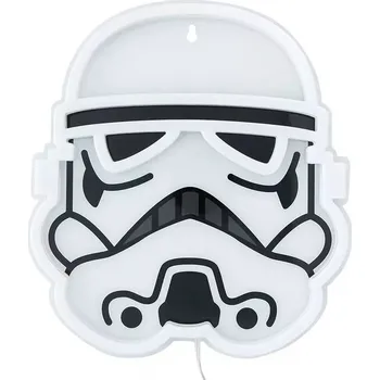 Lampička NEONOVÁ LAMPA NA ZEĎ NOČNÍ LAMPA STAR WARS STORMTROOPER 25 cm