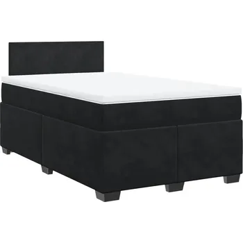Postel Kontinentální postel černá 190 x 120 x 100,5 cm s matrací a topperem