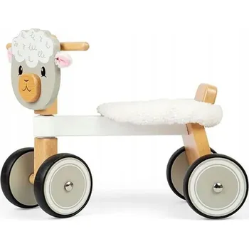 Dětské vozidlo Dřevěné Odrážedlo pro Děti, Čtyřkolka - Ovečka Bigjigs