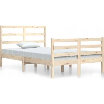 Postel Rám postele z masivního borovicového dřeva 120x200 cm, neošetřený, 205,5x125,5x100