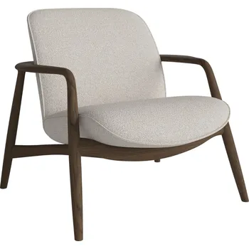 Křeslo Bolia Béžové bouclé křeslo Bowie s tmavou dubovou podnoží