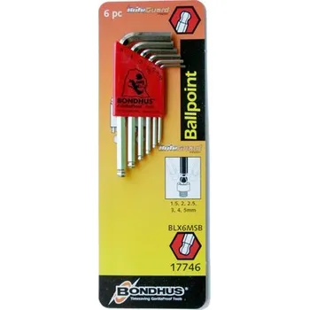 Klíč BONDHUS sada L-klíčů BLX6MSB chrom zkrácená