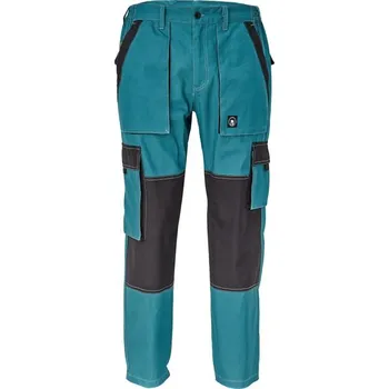 montérky Cerva Dámské pracovní kalhoty MAX SUMMER LADY - Petrolejová / černá | 34
