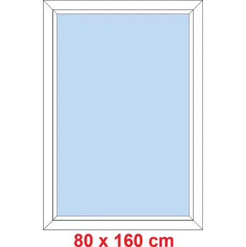 Okno Soft Plastové okno 80x160 cm, FIX neotevíravé