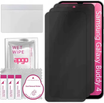 Pouzdro na mobilní telefon 3x Hybridní Sklo s Filtrem Soukromí pro Samsung Galaxy Buddy 4, PRIVACY