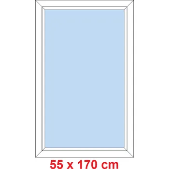 Okno Soft Plastové okno 55x170 cm, FIX neotevíravé