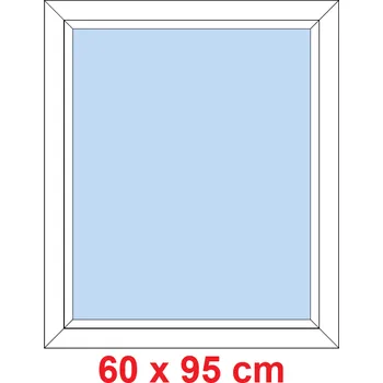 Okno Soft Plastové okno 60x95 cm, FIX neotevíravé