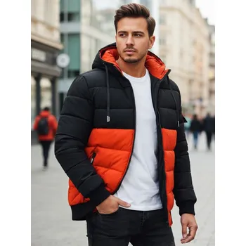 Pánská bunda DSTREET ČERNÁ/ORANŽOVÁ L