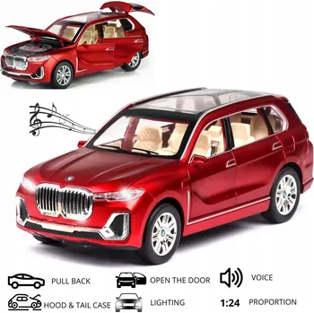 autíčko Model auta 1:24 SUV BMW X7 Červený Kovový