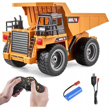 autíčko Dálkově Ovládané Sklápěcí Auto 4x4 LED SVĚTLA A ZVUK Nákladní Auto 1:18