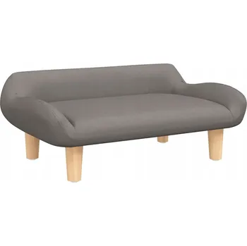 Pohovka Pohovka pro psa z masivního borovicového a eukalyptového dřeva, taupe (šedohnědá), 70x40x24 cm