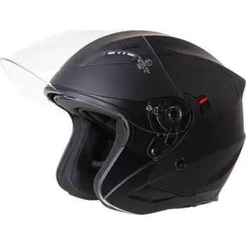 Motodoplněk Přilba RIDERO otevřená matná černá vel. L