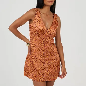 Dámské šaty Šaty Brave Soul Orange Abstr 1195050 14 (L)