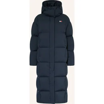 Dámský kabát Tommy Jeans Dámský Péřový Kabát Alaska Grid, tmavě modrá, 36