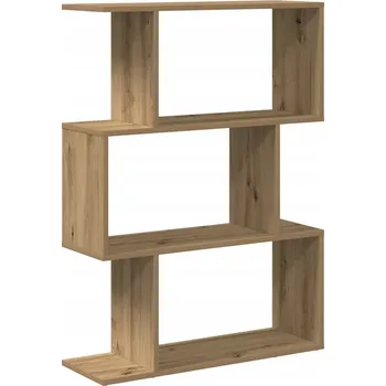 Knihovna Regál/přepážka s asymetrickými komorami, dub artisan, 70x24x97 cm
