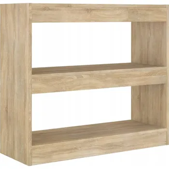 Knihovna Regál na knihy / dělicí stěna pokoje, dub sonoma, 80 x 30 x 72 cm