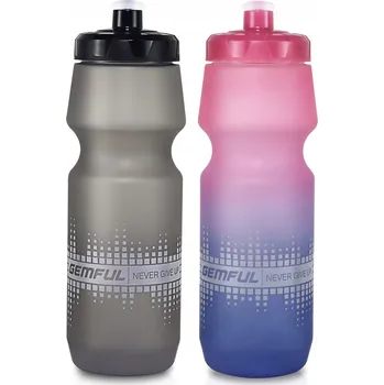 Lahev Na Pití GEMFUL 750 ml Gradientově růžová, modrá a všechny šedé barvy 2ks
