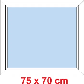 Okno Soft Plastové okno 75x70 cm, FIX neotevíravé