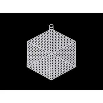 Kanava Plastová kanava / mřížka vyšívací srdce, vločka - 2 bílá vločka