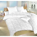 Povlečení damašek Jiřiny bílé 140x200, 70x90 cm