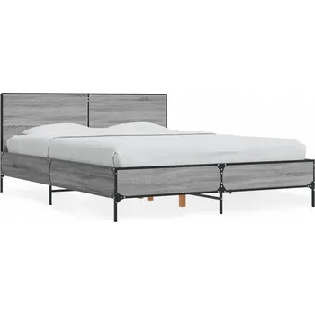 Postel Rám postele šedý dub sonoma 203 x 123 x 80 cm, pro matraci 120 x 200 cm