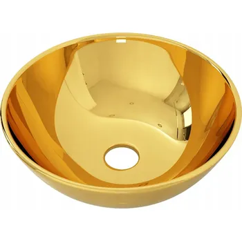 Umyvadlo Keramické umyvadlo na desku, mísa, zlaté, 28x10 cm