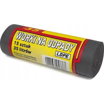 Pytle na odpadky PYTLE NA ODPADKY UNIVERZÁLNÍ HNĚDÉ 35L x 15 KUSŮ 50 cm x 60 cm