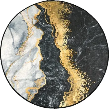 Koberec Koberec Sametový Protiskluzový Vícebarevný, Ø120 cm, Výška Vlny 4 mm