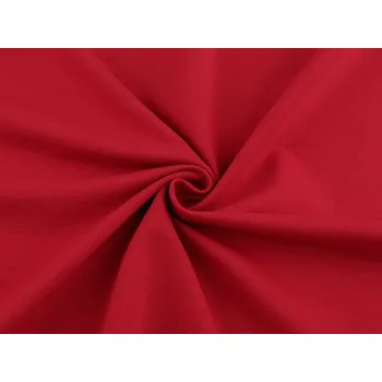 Teplákovina bavlněná nepočesaná jednobarevná METRÁŽ - 5 (015) červená