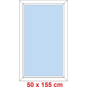 Okno Soft Plastové okno 50x155 cm, FIX neotevíravé