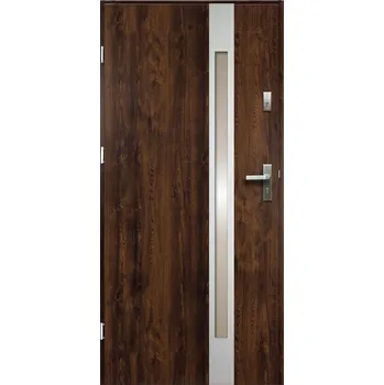 Vchodové dveře Vchodové dveře venkovní 90cm levé ořech 55mm OTEVÍRACÍ VEN