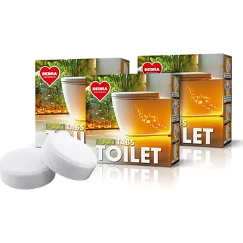 WC čistič 2+1 ZDARMA | MAXI TABS TOILET | EKO samočisticí tablety do WC, odtoku & odpadu | 3× 2 ks Dedra