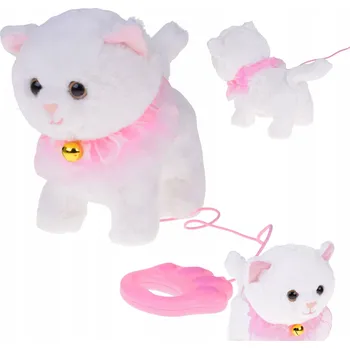 plyšák INTERAKTIVNÍ PLYŠOVÁ KOČIČKA NA PROCHÁZKU – CHODÍ A MŇOUKÁ, NA VODÍTKU