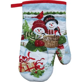 Chňapka Chňapka kuchyňská vánoční, dekor Sněhuláci II