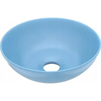 Umyvadlo Umyvadlo na desku kulaté matné světle modré, keramické, 280 x 100 mm