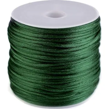Příze Saténová šňůra Ø1 mm - 8 zelená jedle
