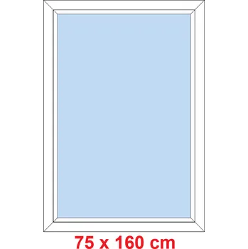 Okno Soft Plastové okno 75x160 cm, FIX neotevíravé