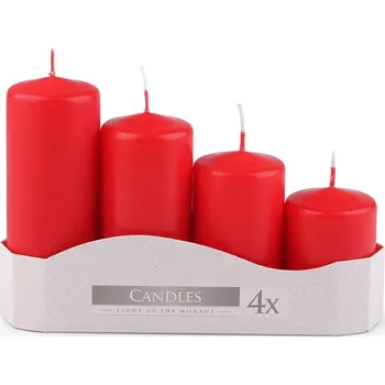 Vánoční dekorace Adventní svíčky sestupné - 2 červená