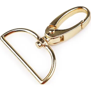 Kovová karabina průvlek 37 mm - 4 zlatá klasik