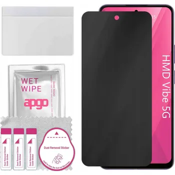 Pouzdro na mobilní telefon Hybridní Sklo s filtrem soukromí pro HMD Vibe 5G, PRIVACY