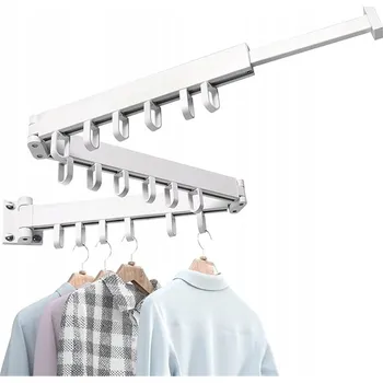 Sušák na prádlo OTOČNÝ VĚŠÁK NA ZEĎ PRO SUŠENÍ PRÁDLA 122CM 18 HÁČKŮ